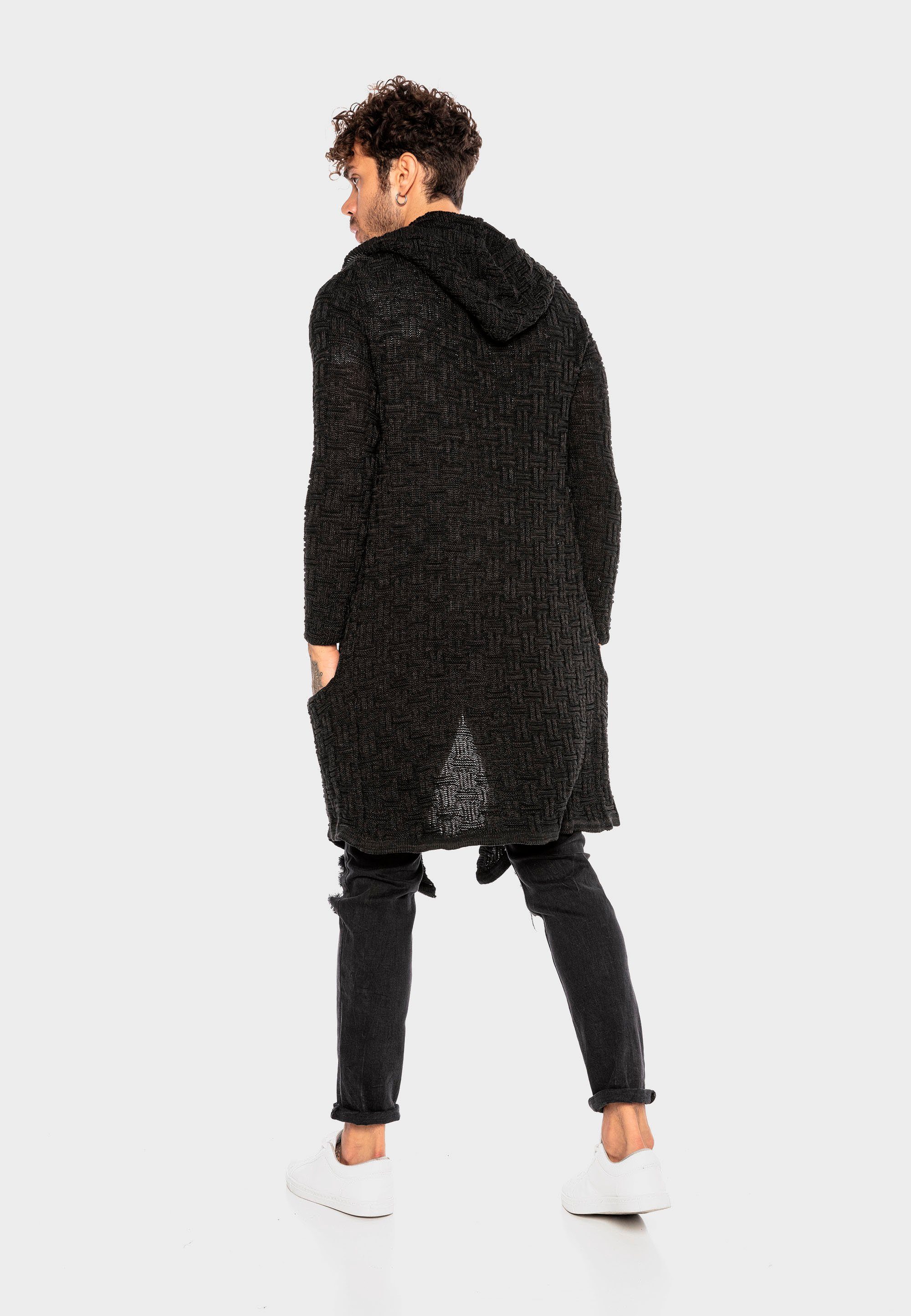 Shreveport asymmetrischem Schnitt RedBridge Strickjacke mit schwarz-grau