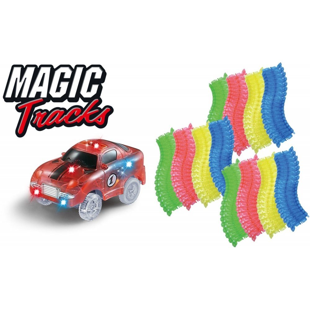 Amewi Autorennbahn Magic Traxx Race Starter Set - Rennbahn - blau/gelb/grün/rot