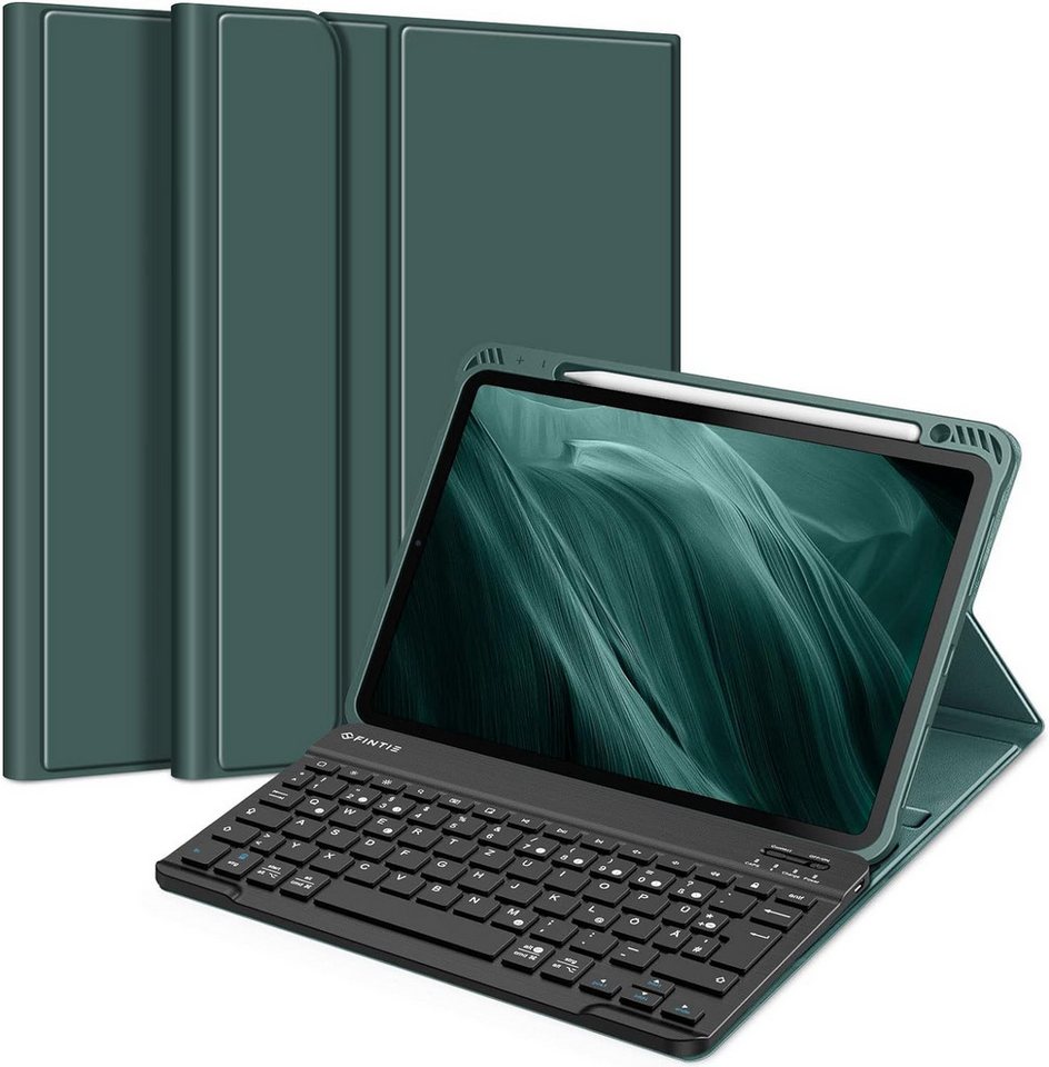 Fintie Tablet-Hülle für iPad Air 11'' M4/M3/M2(2026/2025/2024), iPad Air 5/4 Gen 2022/2020 10,9 Zoll, mit magnetisch abnehmbarer Tastatur, TPU Rückschale mit Stifthalter
