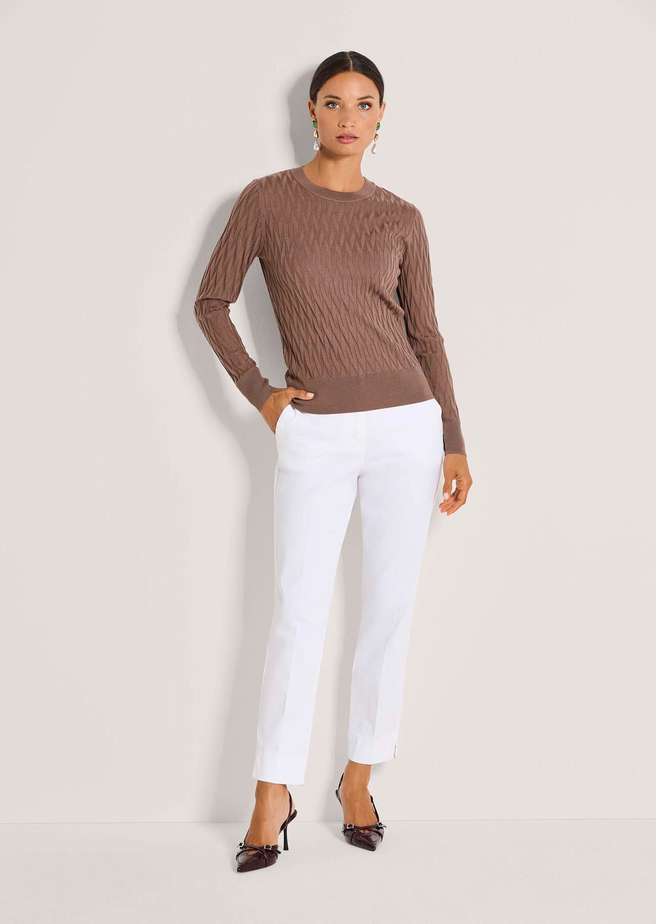 Strickpullover Wollpullover mit grafischem Muster