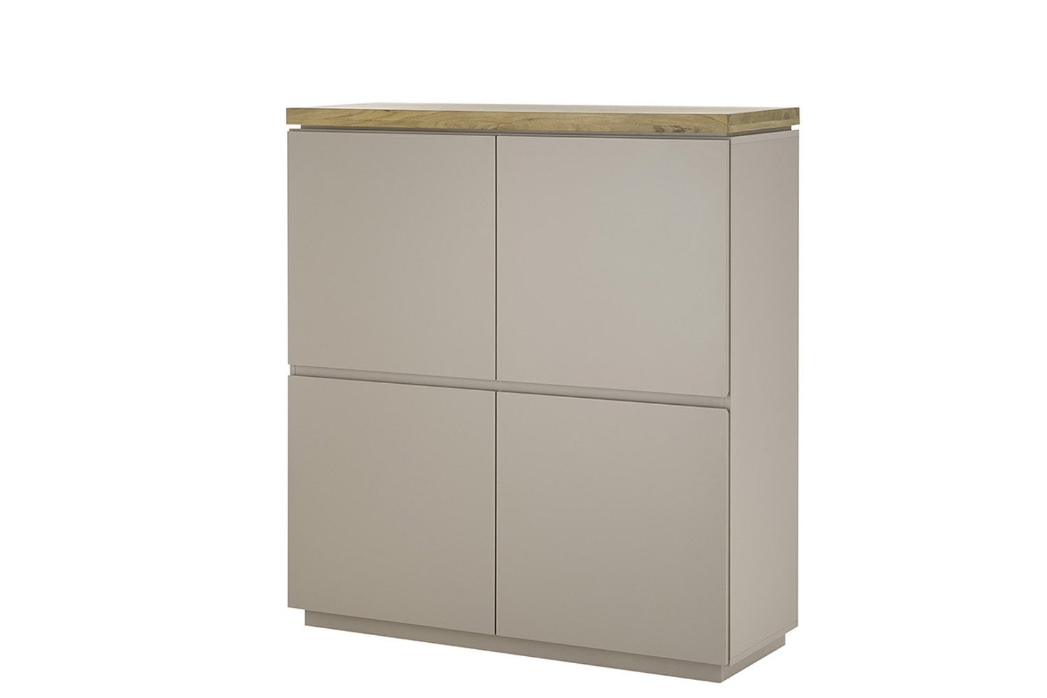 MCA furniture Kommode in holzfarben/grau, HWP - 113x123x40cm (BxHxT)