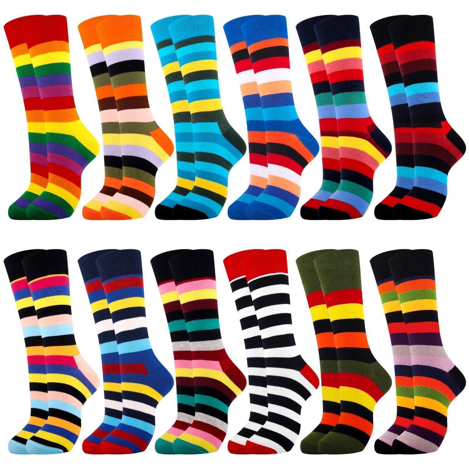 LuxusKollektion Freizeitsocken Socken Damen Baumwolle Mehrfarbig 39-42
