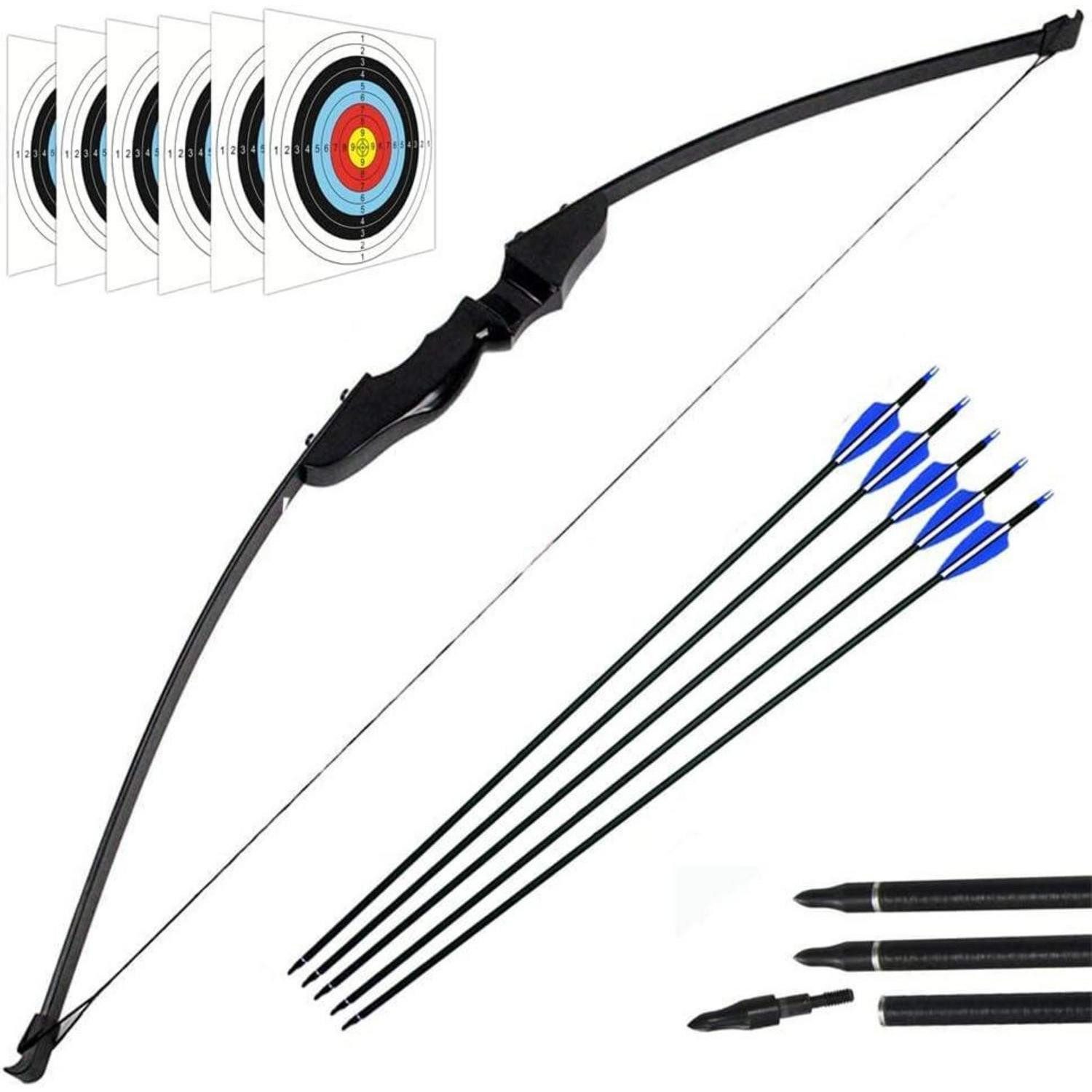 LuxusKollektion Recurvebogen Recurve Bogen Pfeil Set Bogenschießen Jagd 40lbs Anfänger Langbogen