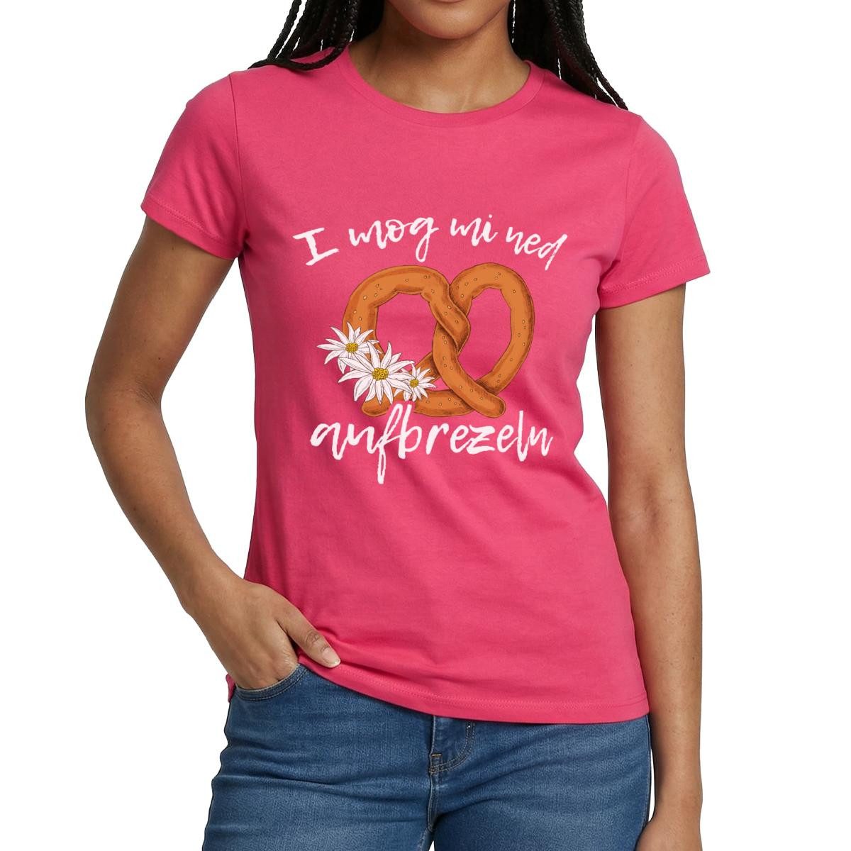 T-Shirt I Mog Mi Ned Aufbrezeln Wiesn Spruch Frauen T-Shirt