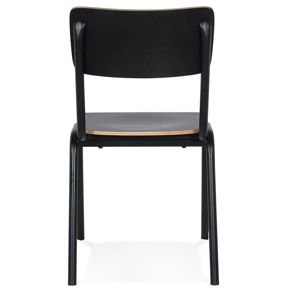 DESIGN Lehne Stuhl PARVATI KADIMA Esszimmerstuhl mit Schwarz Holz Klassisch