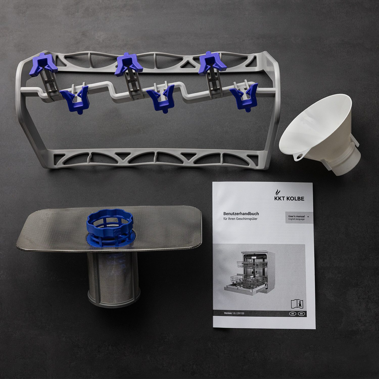 KKT KOLBE teilintegrierbarer Geschirrspüler DW60TI, 9,5 l, 14 Maßgedecke, 60cm / Edelstahl / AquaStop / 7 Programme / 14 Maßgedecke – Bild 4 von 5