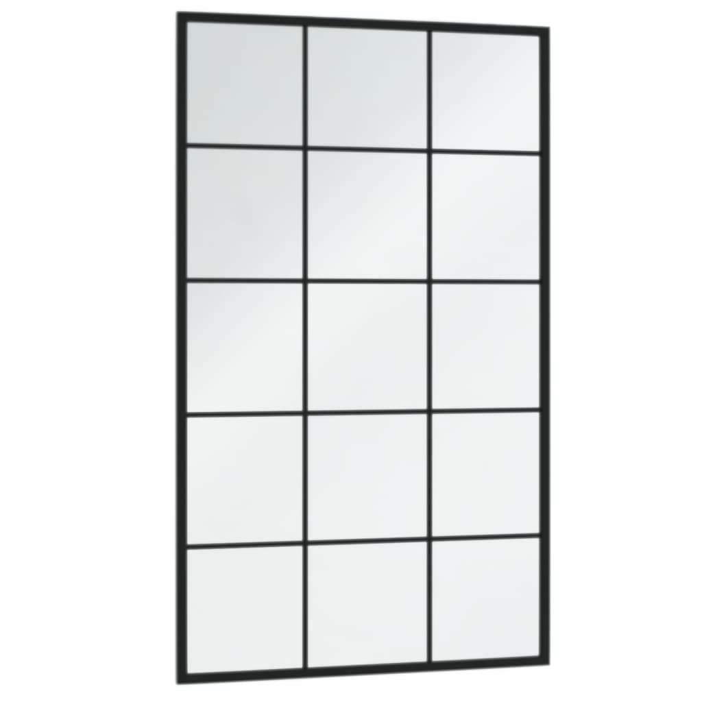 vidaXL Spiegel 100 x 60 cm Wandspiegel Schwarz 100x60 cm Metall