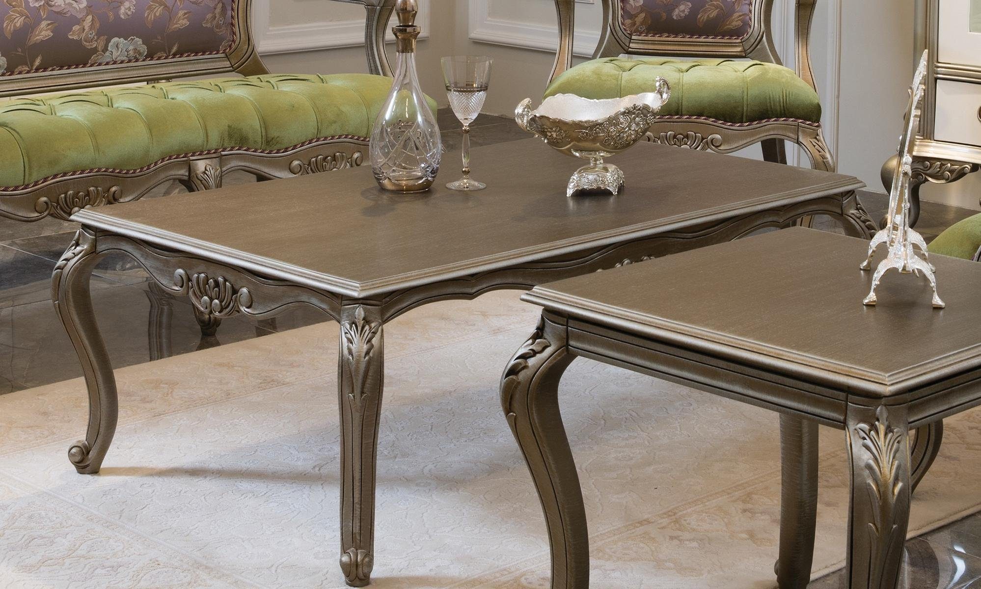 Couchtisch Holz-Beistelltisch in Goldton – modern und elegant
