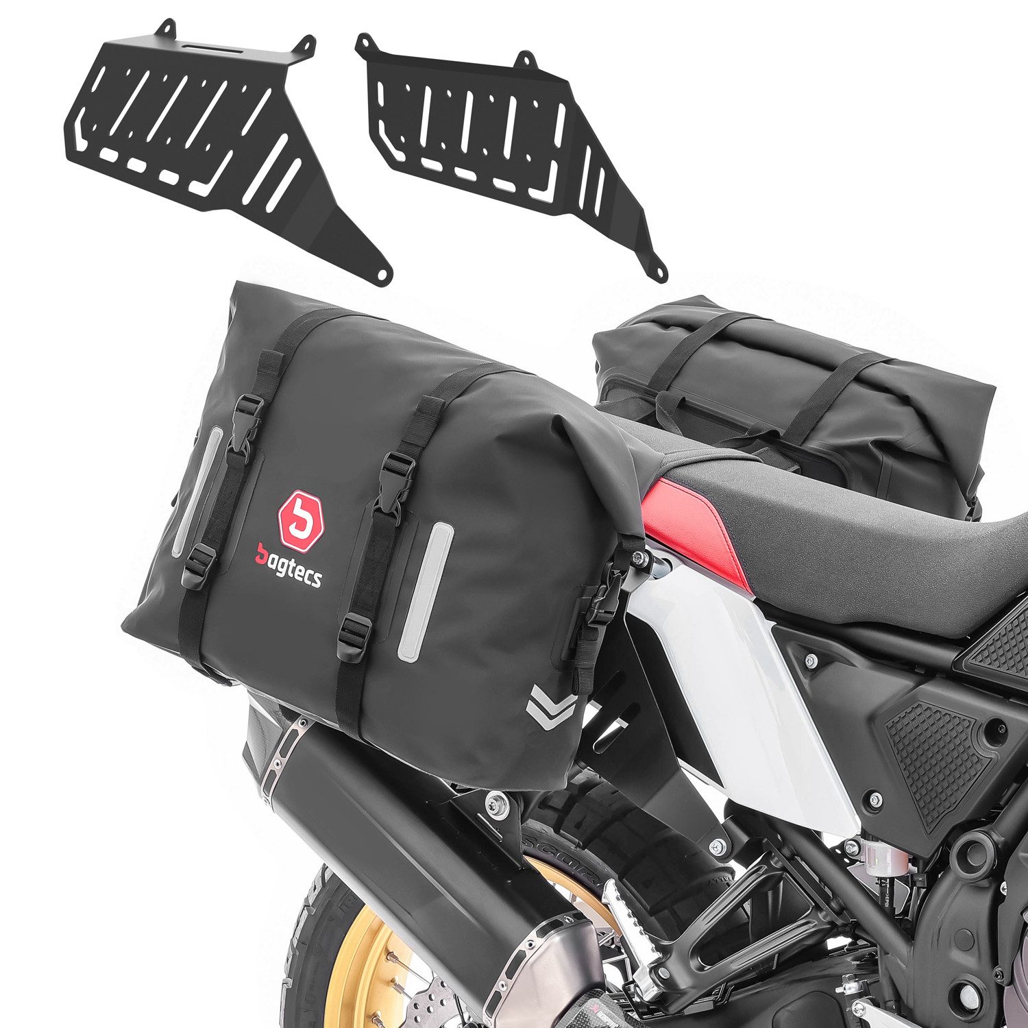 Reisetasche Set Satteltaschen + Seitenträger für Yamaha Tenere 700 / Rally 19-26 #