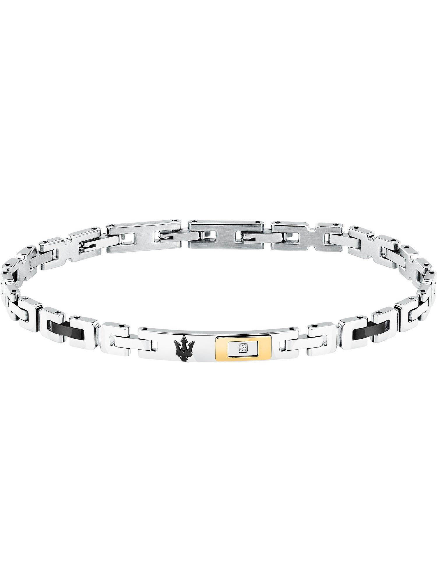 Edelstahlarmband Maserati Herren-Armband Edelstahl Diamant