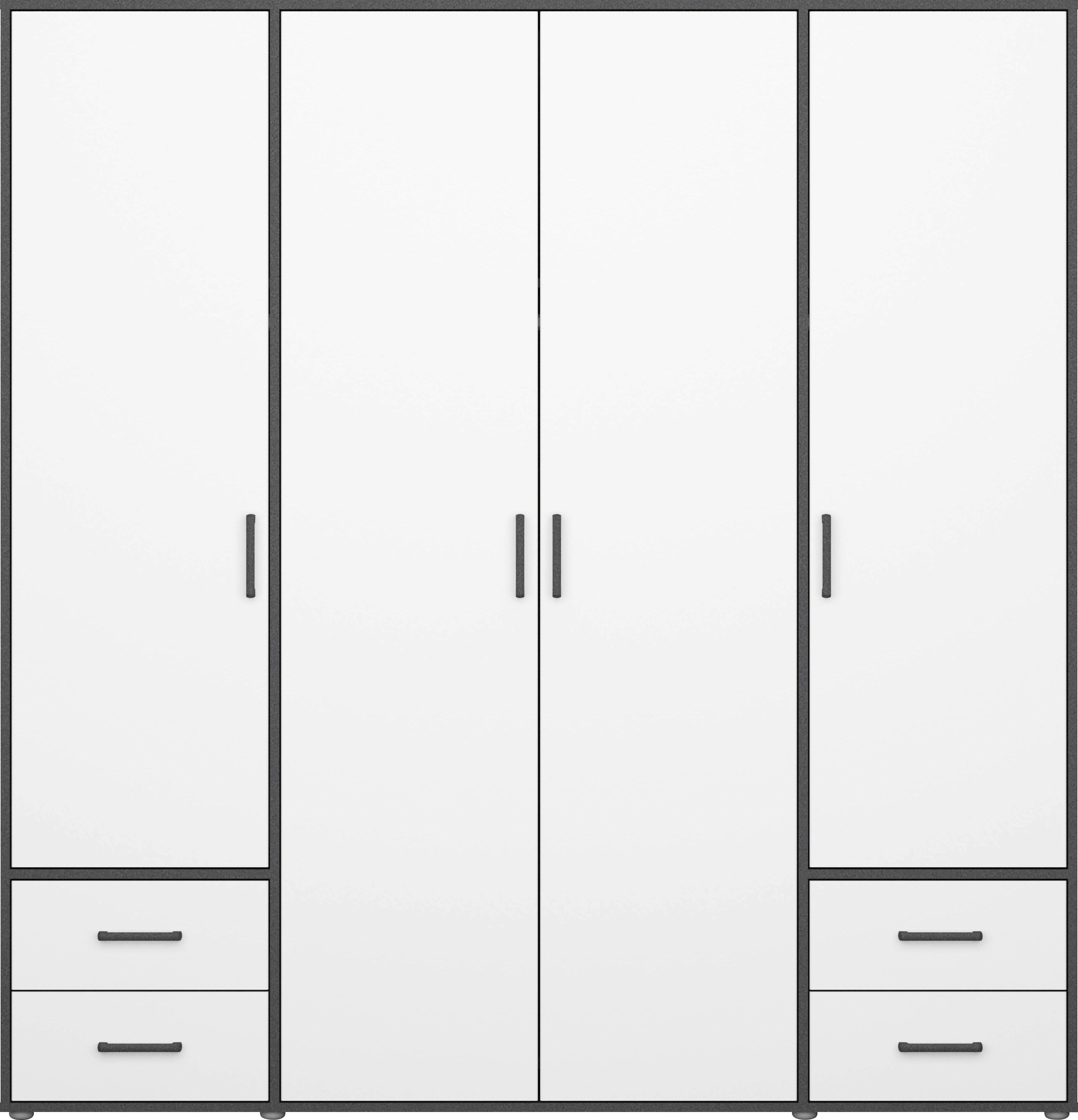 rauch Drehtürenschrank Kleiderschrank Schrank Garderobe Wäscheschrank VOYAGER (in 3 verschiedenen Ausstattungen BASIC/CLASSIC/PREMIUM) mit 2 modernen Griffvaria – Bild 5 von 5
