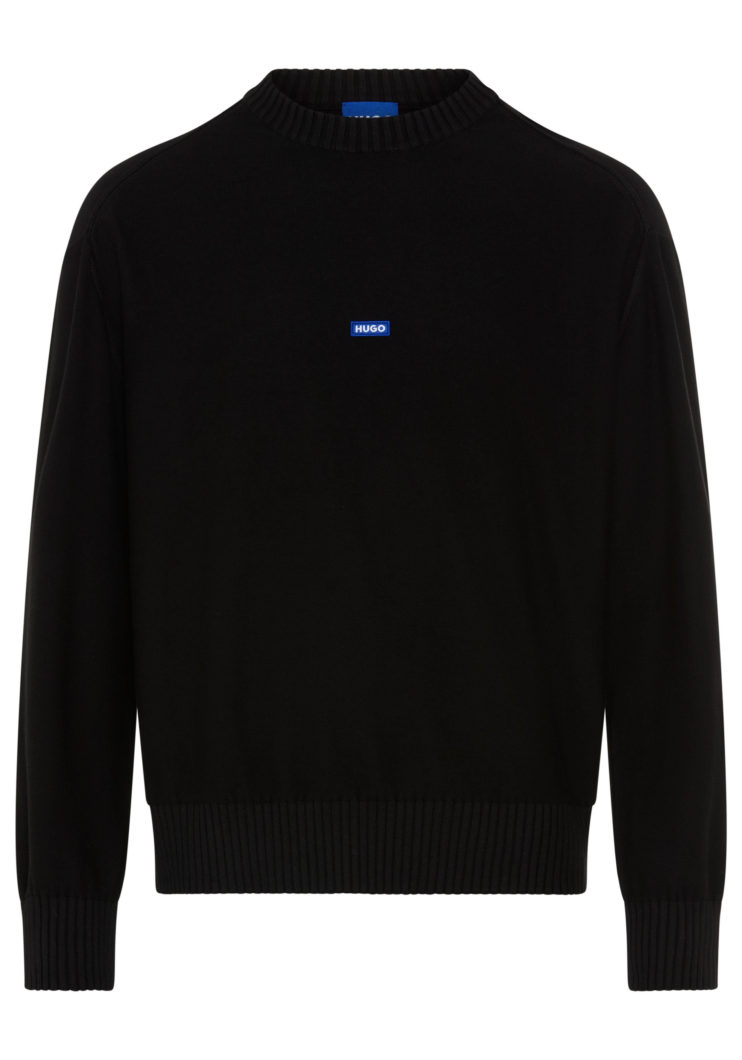 HUGO Strickpullover Relaxed Fit, Rundhalsausschnitt, softe Strickqualität