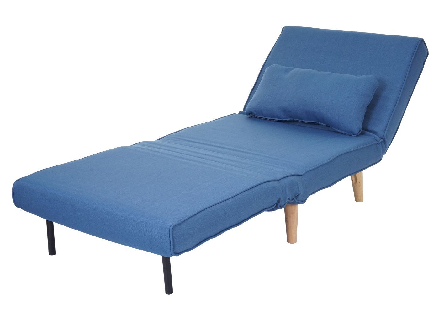 MCW blau MCW-D35, einklappbar, Rückenlehne Standfüße Schlaffunktion arretierbar, Sessel