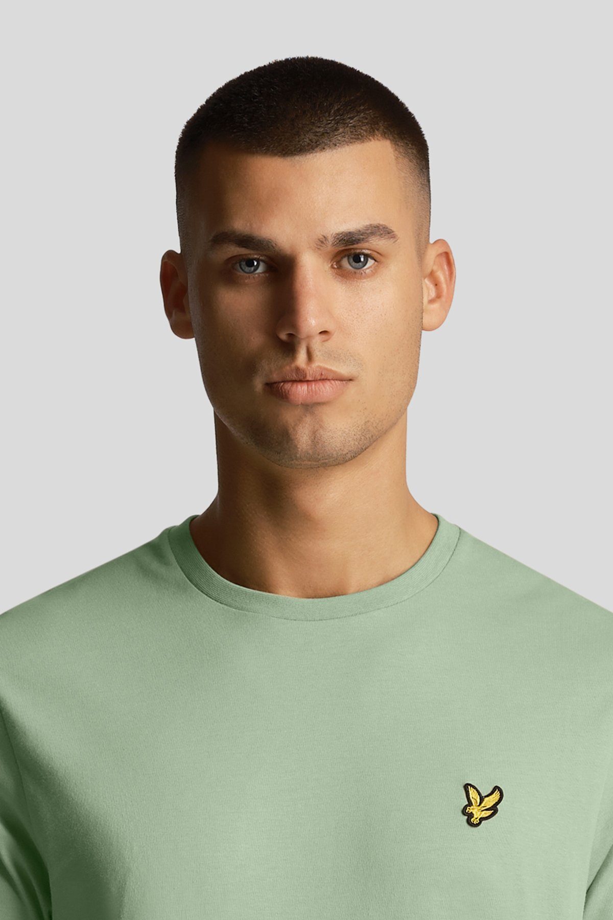 100% Gerader T-Shirt Lyle Scott & Schnitt Aus Baumwolle Hellgrün