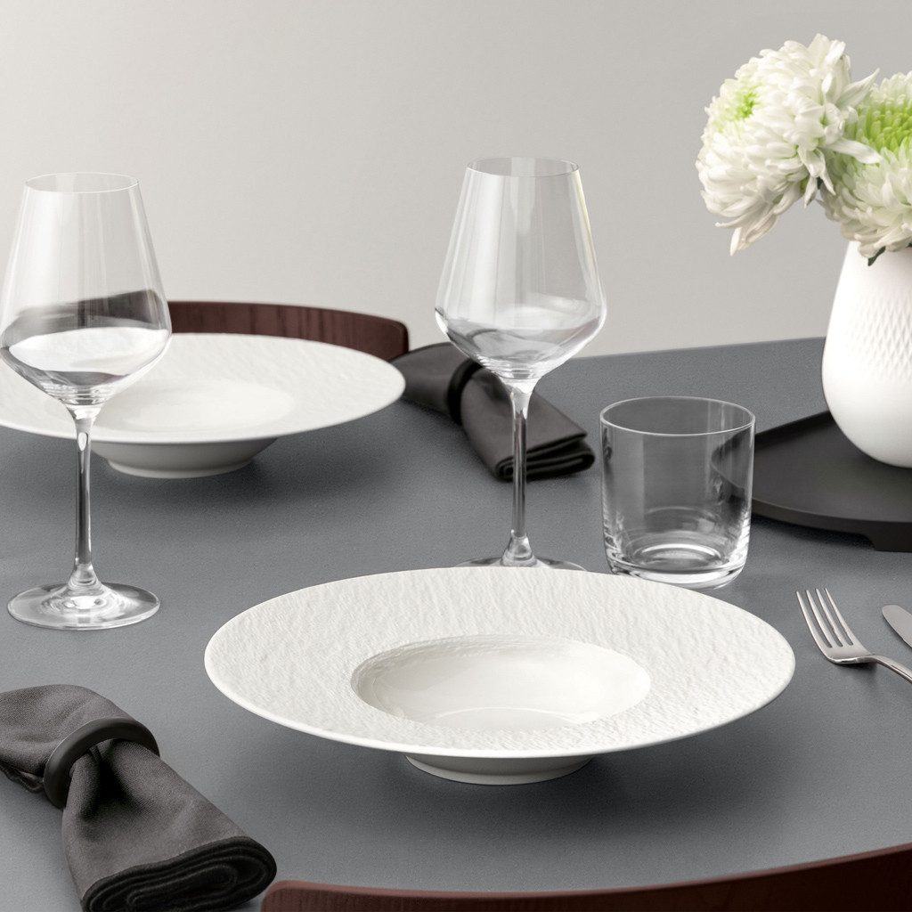 Villeroy & Boch Pastateller Manufacture Pastateller, (1 St), Premium Porcelain, mikrow.- & spülm.sicher, Made in Germany