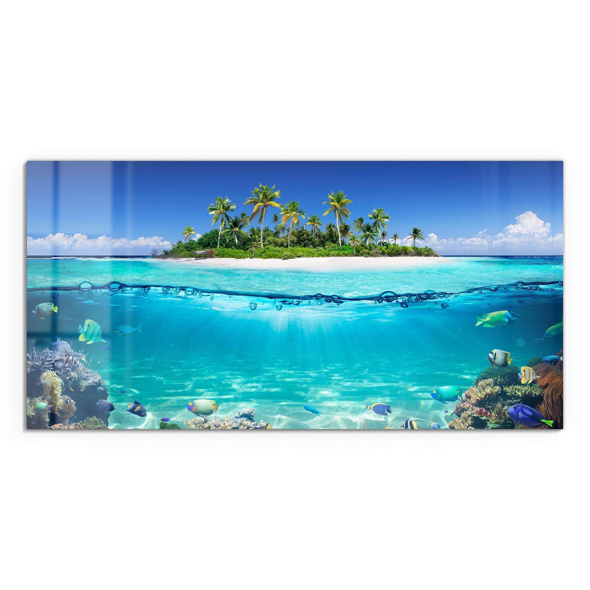 DEQORI Glasbild 'Insel im tropischen Meer', günstig online kaufen