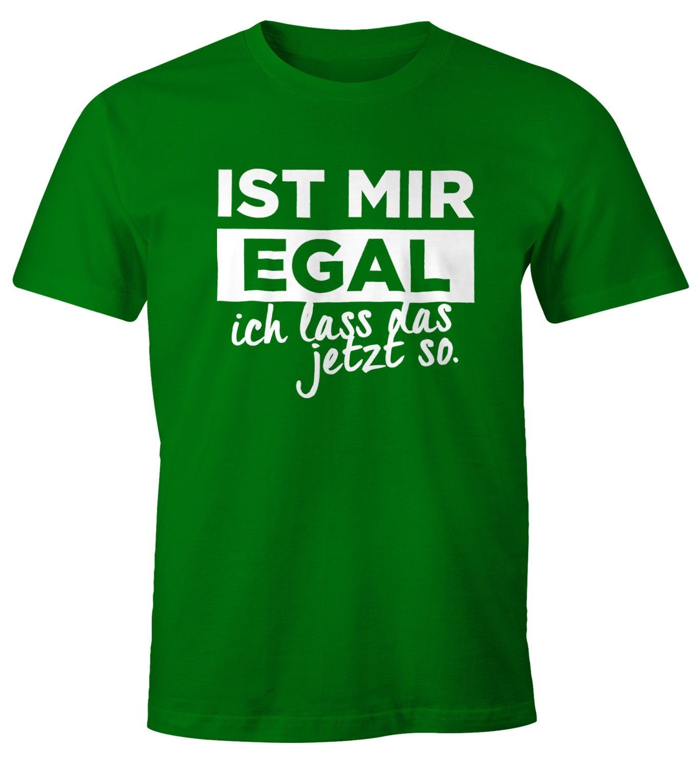 MoonWorks Camiseta para Hombre con Texto en alemán Wie gut DASS Mich Keine Denken hören kann Fun-Shirt Lustig Sprüchen 