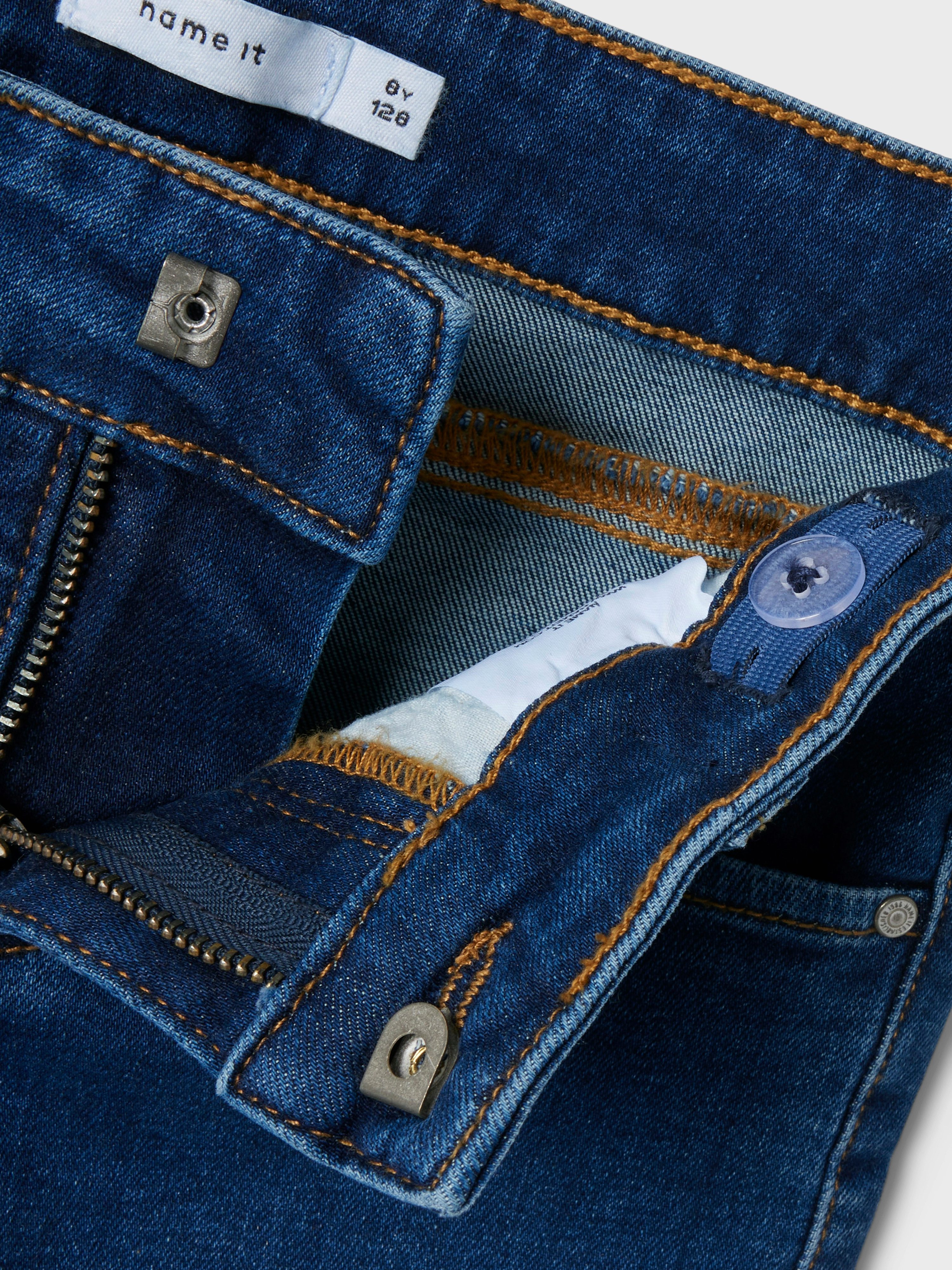 Name It Weite Jeans NKFPOLLY X-WIDE JEANS 3057-FR NOOS Baumwollmischung, Wide Fit an den Beinen, leichter Used Look