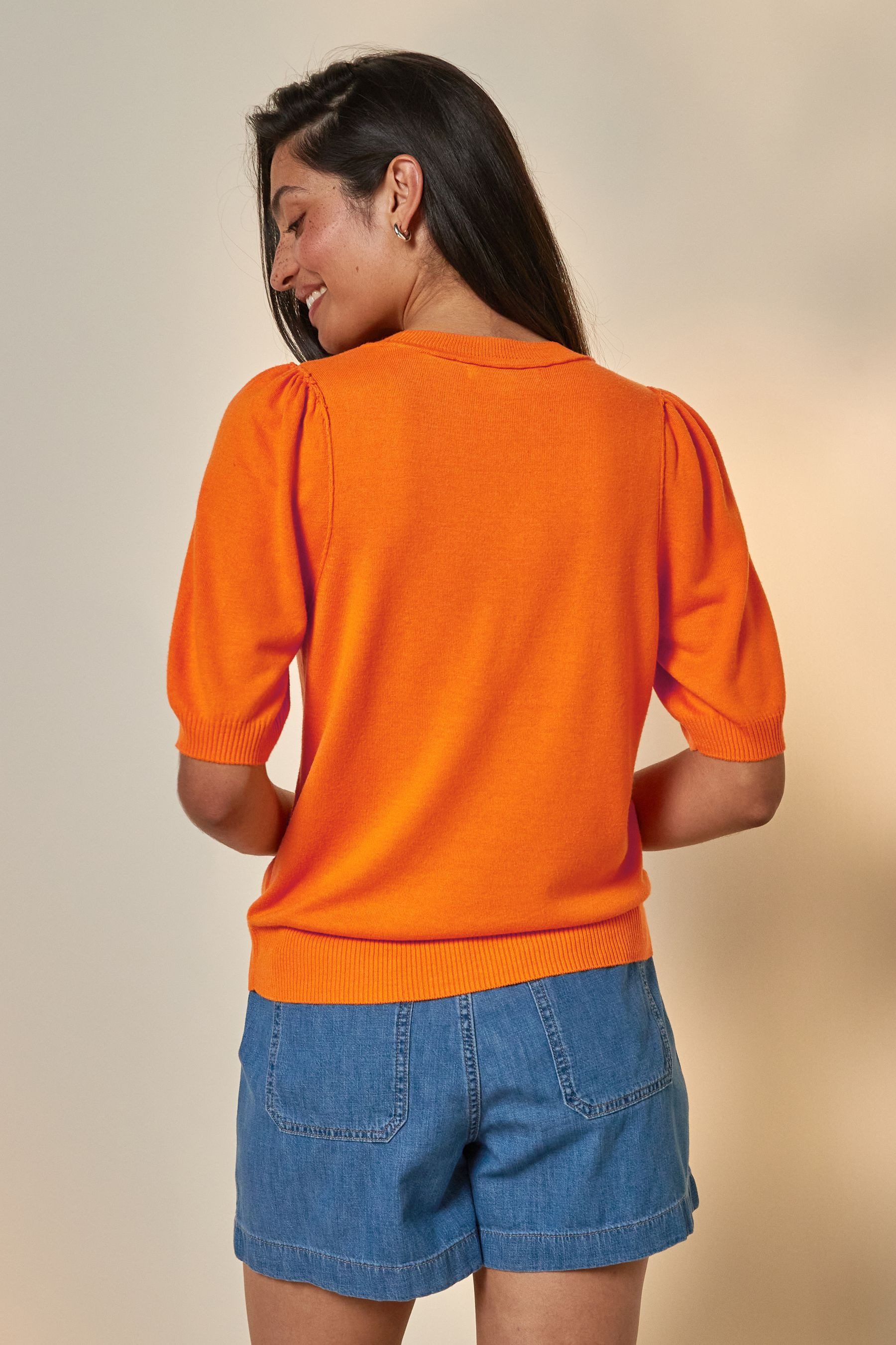 Next T-Shirt Kurzärmliger Pullover mit Rundhalsausschnittt günstig online kaufen
