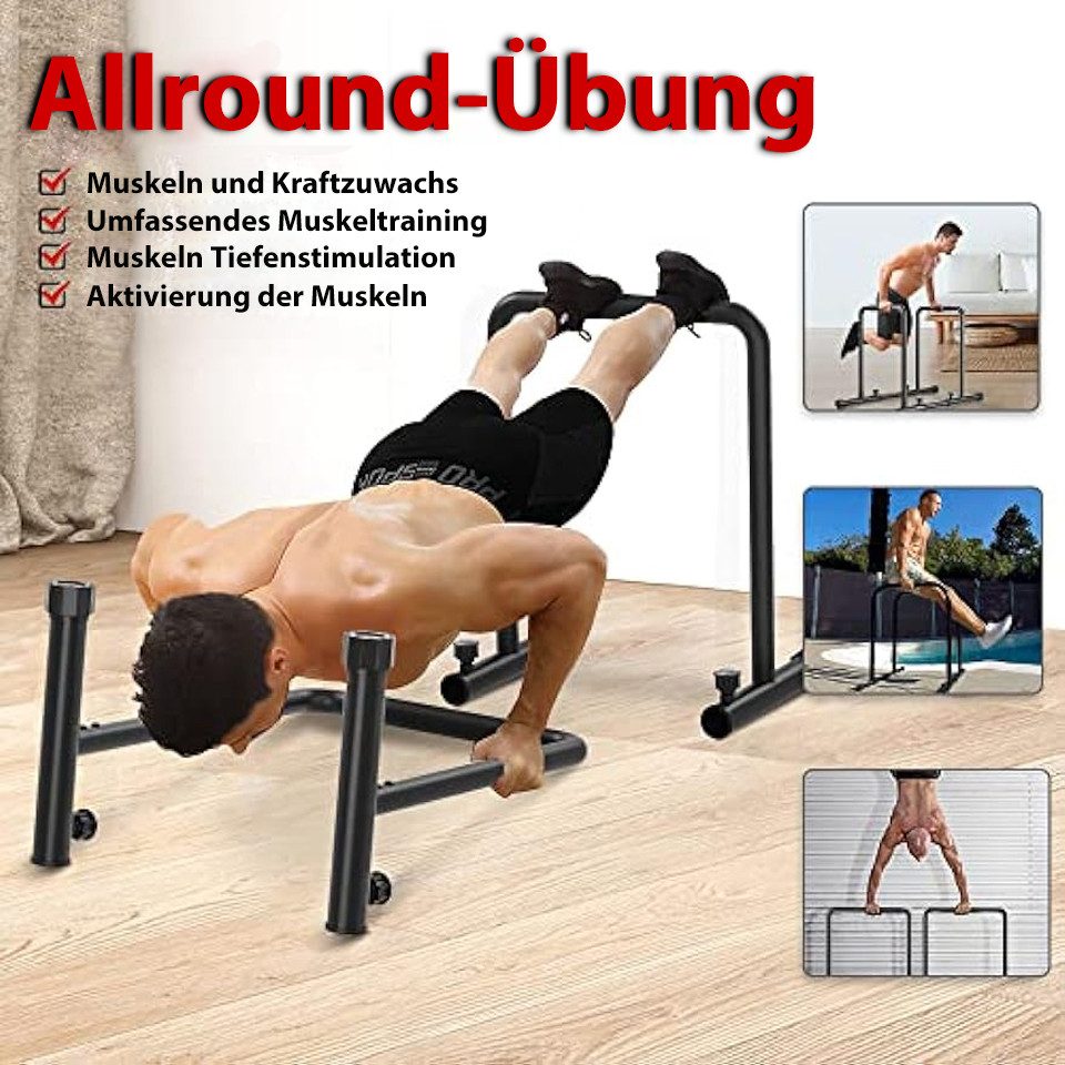 ToteBox Liegestützgriffe 500 kg Dip-Station, funktional, Fitness-Bar mit Sicherheitsanschluss