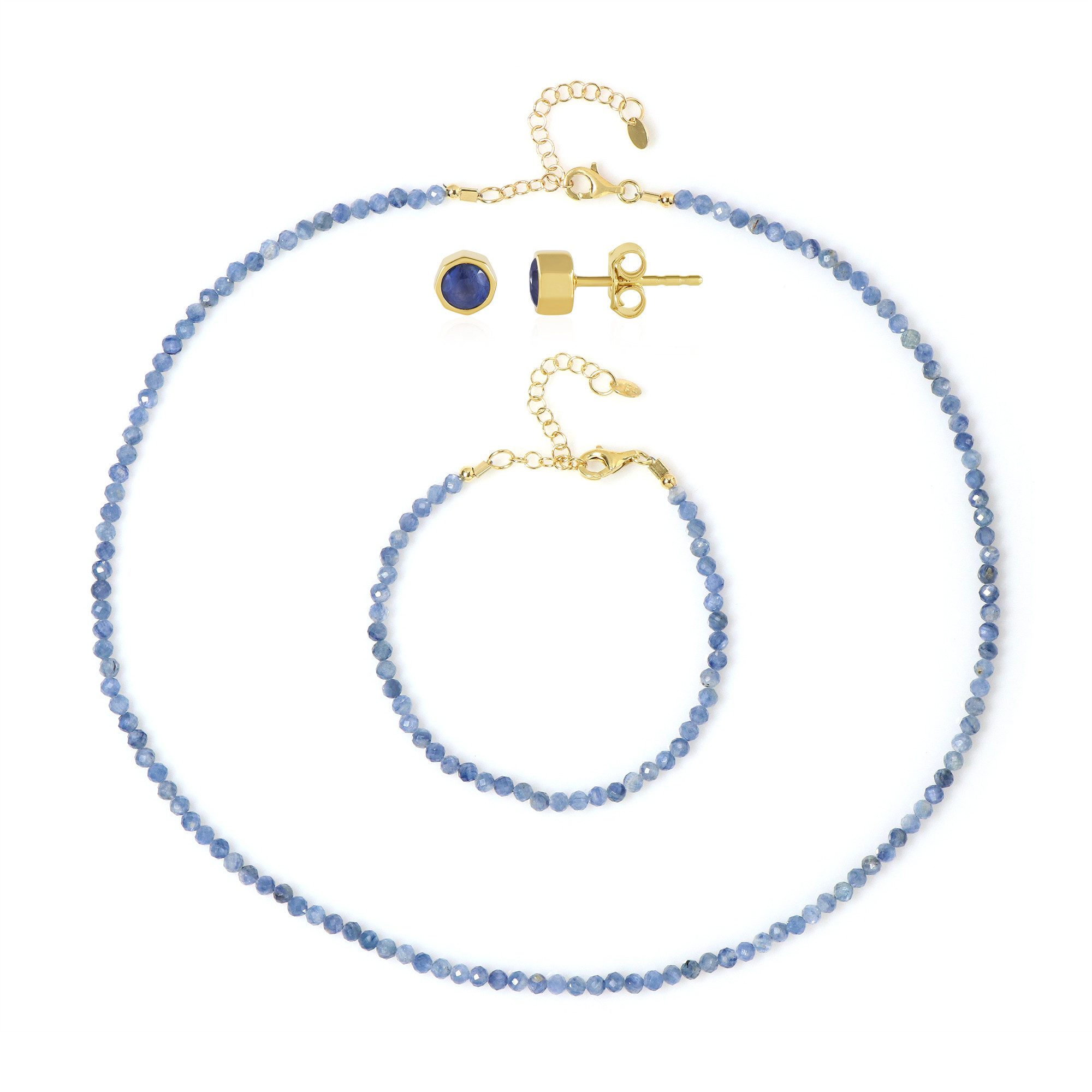 Cavill Schmuckset Nepalesischer Kyanit Vergoldetes Silber Set (1-tlg)