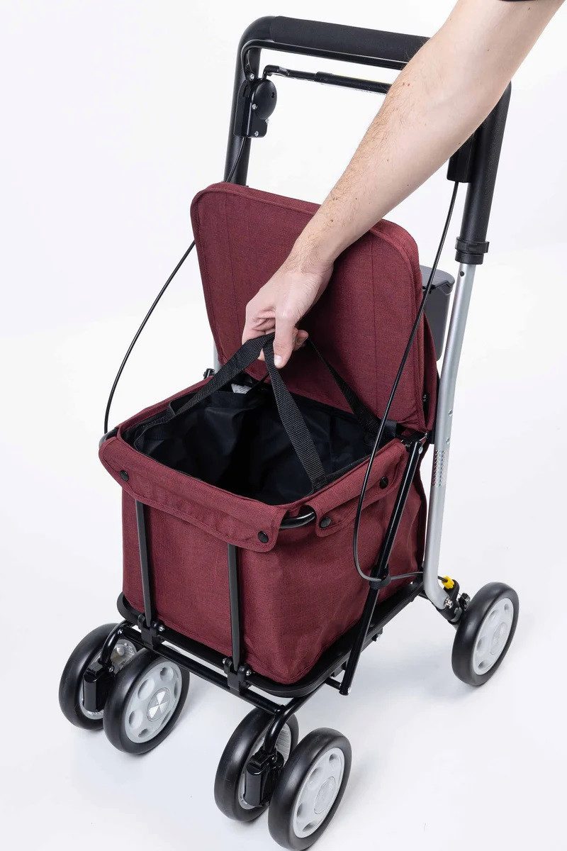 Carlett Rollator Carlett Comfort MOVE Ihr Rollator für Einkauf, Alltag, Freizeit, Wasserabweisende Tasche, modernes Design, Medizinprodukt