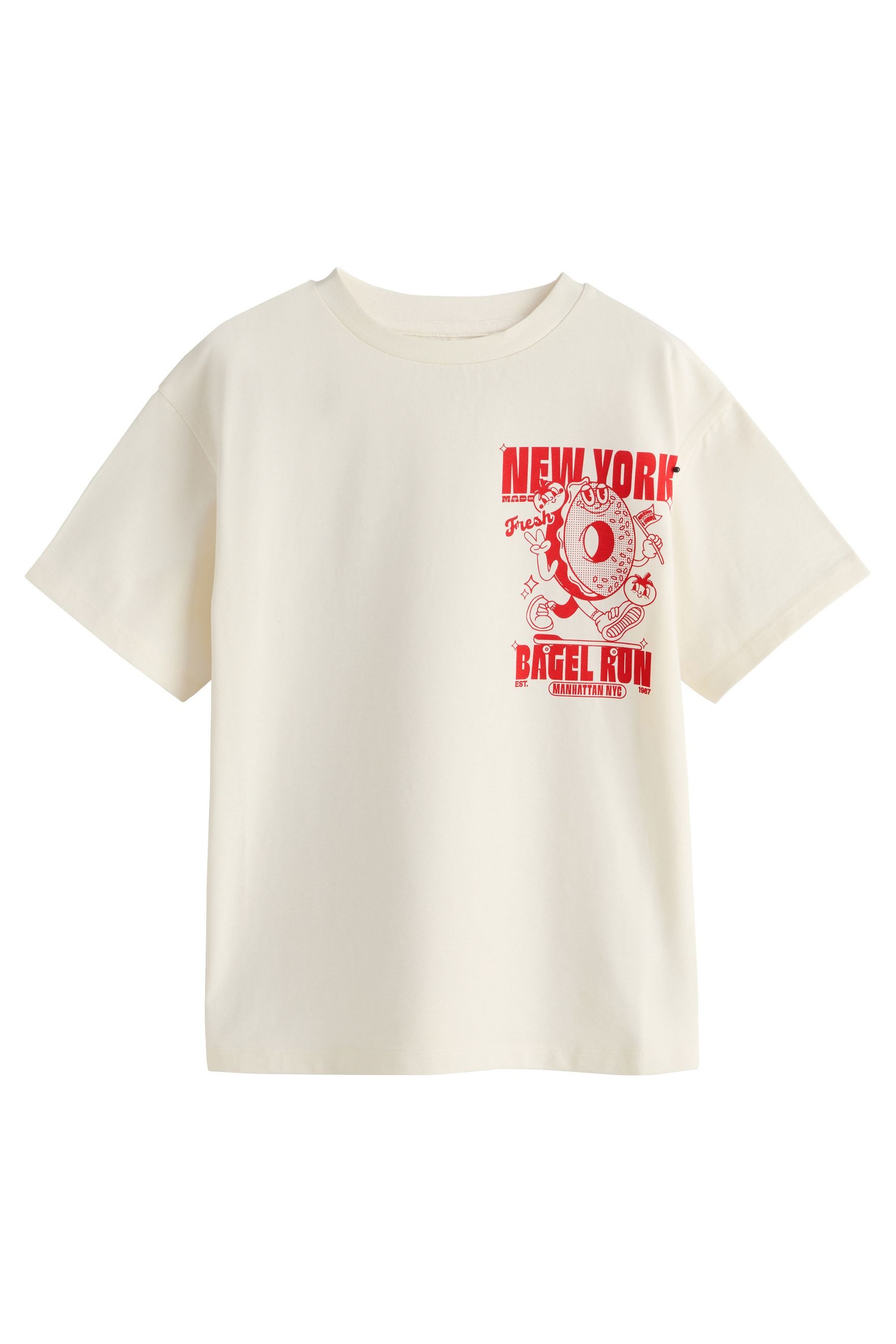 T-Shirt T-Shirt mit übergroßem Grafikdruck