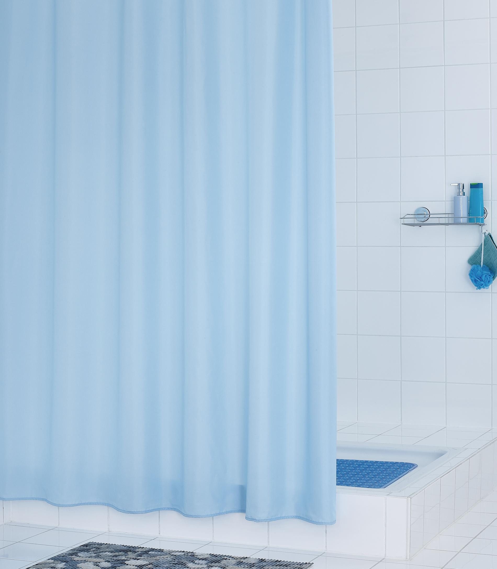 Ridder Duschvorhang Madison hellblau Breite 180 günstig online kaufen