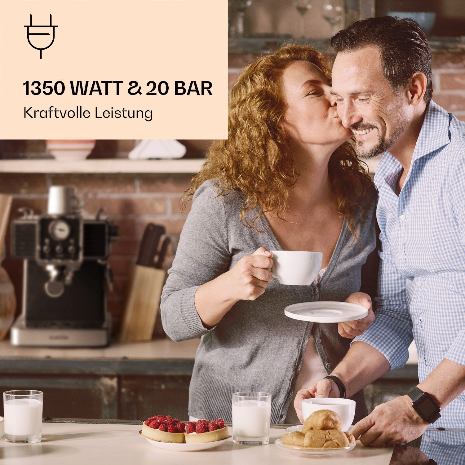 Klarstein Espressomaschine, 1.5l Kaffeekanne, Gemahlener Kaffee & Pads: 2-in-1-Nutzung