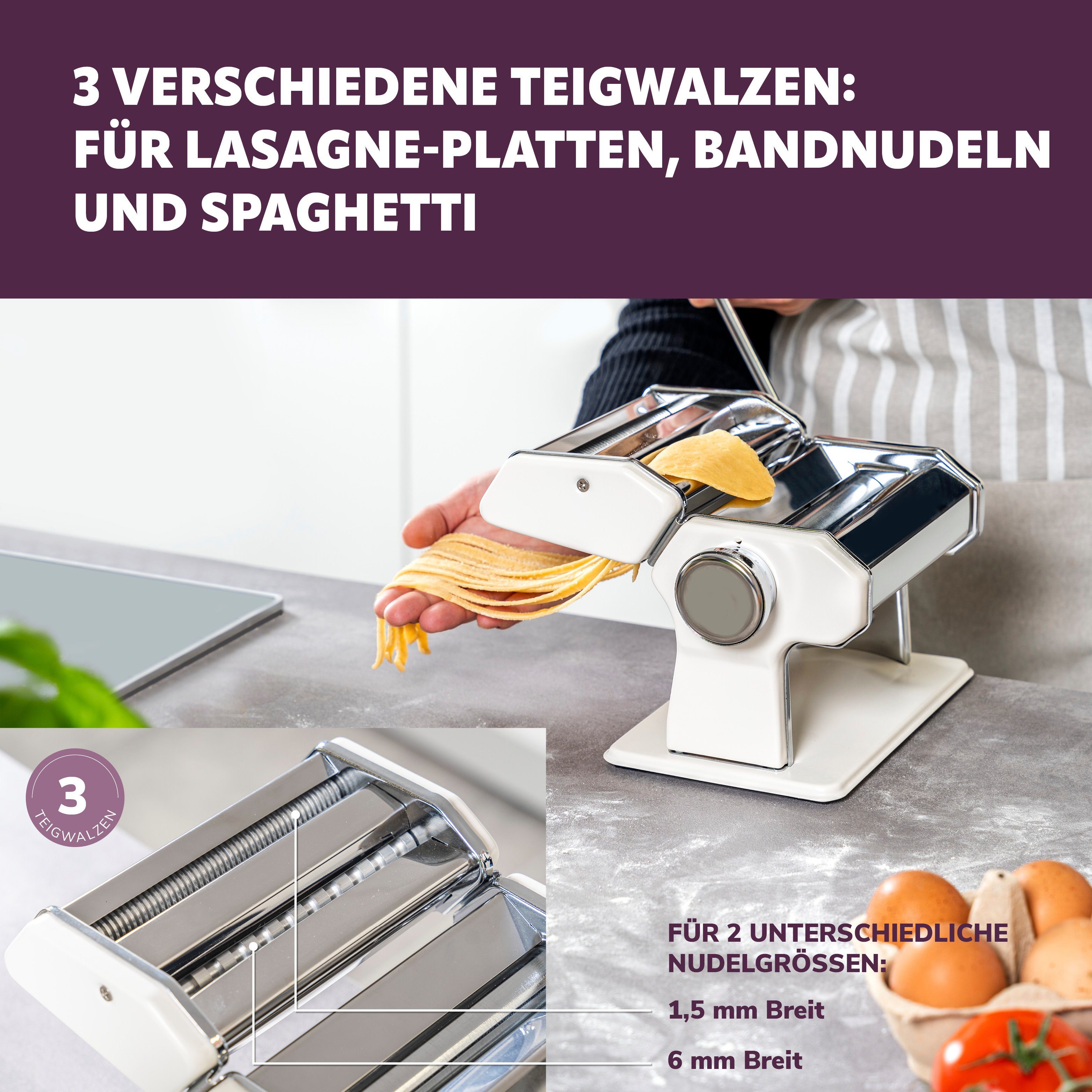 bremermann weiß/Edelstahl Spaghetti, bremermann matt Nudelmaschine für - Nudelmaschine Pasta