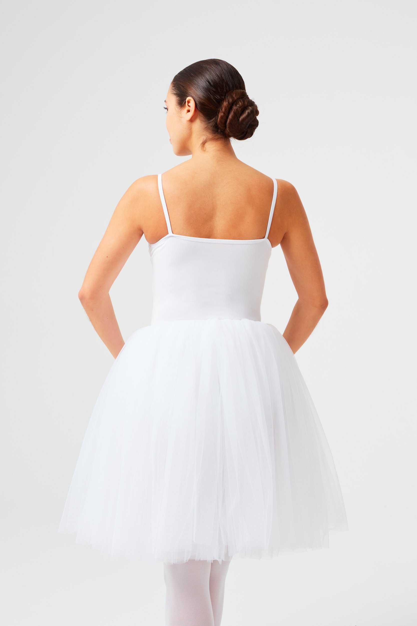 tanzmuster Tüllkleid Damen Ballett Tutu Karla mit langem Tüllrock drei Lagen weicher Tüll