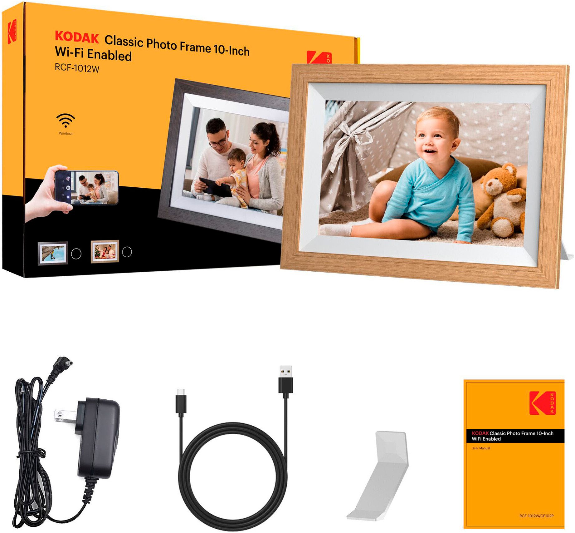 Kodak RCF-1012W WiFi Digitaler Bilderrahmen (25 cm/10 ", 1280 x 800 Pixel, 32 GB)