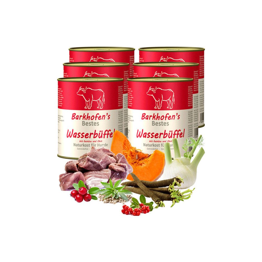 Barkhofen Tiernahrung Bestes Wasserbüffel, Nassfutter für: Hunde