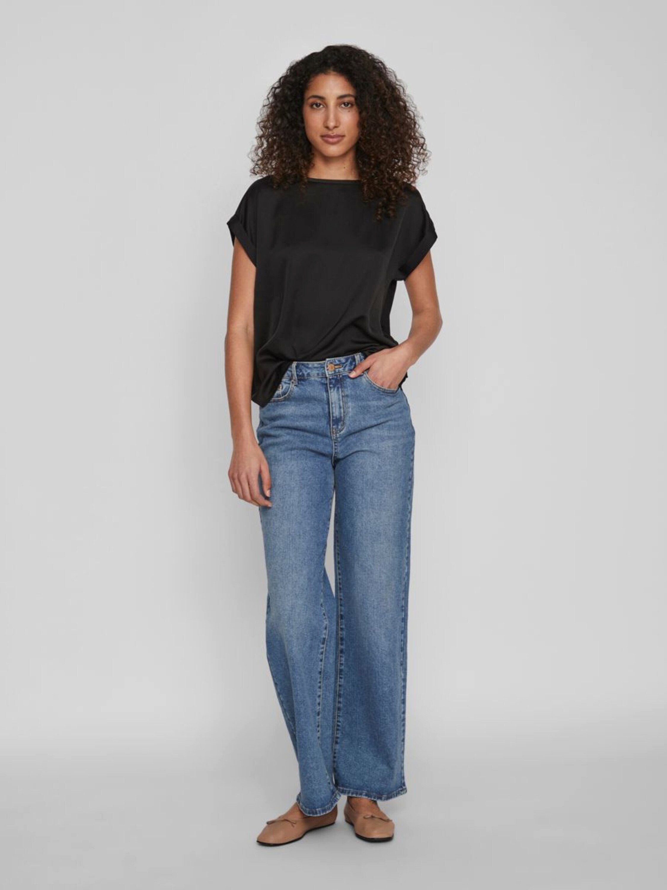 Vila T-Shirt ELLETTE (1-tlg) Plain/ohne Details – Bild 4 von 4