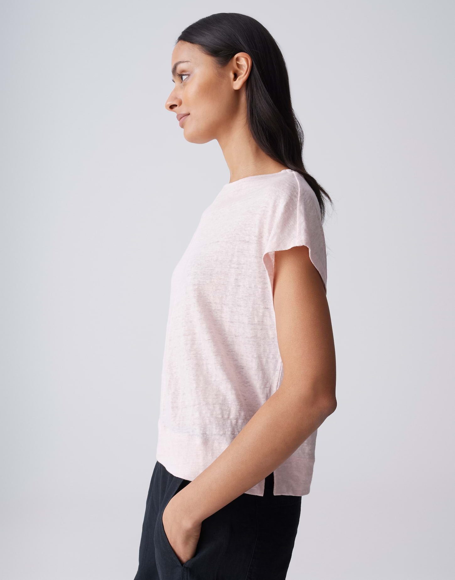 OPUS Kurzarmshirt Sutol aus Jersey mit Leinenstruktur Seitenschlitze sorgen für angenehme Bewegungsfreiheit – Bild 5 von 5