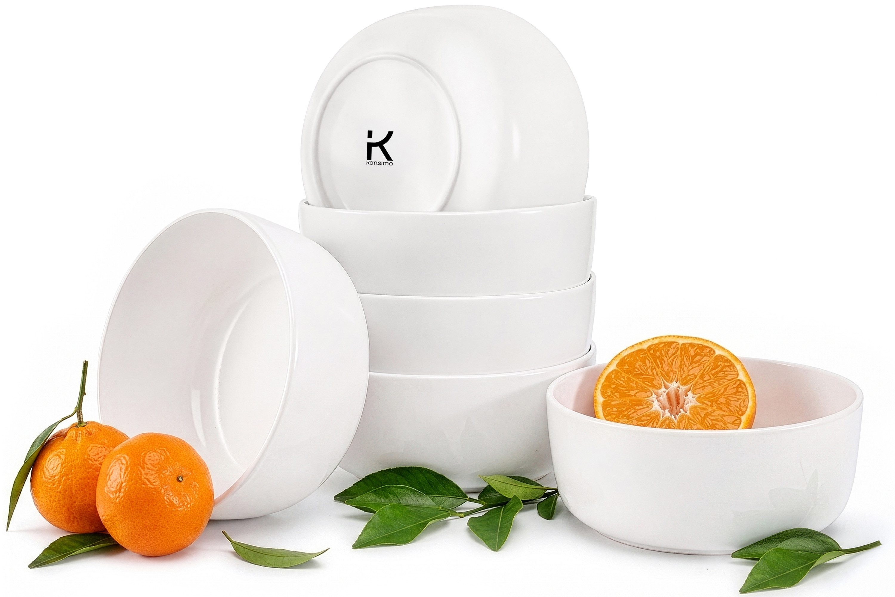 KONSIMO® Müslischale VICTO Schüssel-Set hergestellt in der EU, Steingut, (6-Personen Set, 6-tlg), spülmaschinengeeignet, mikrowellengeeignet, 6x Schale – Bild 2 von 5