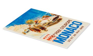 Posterlounge Forex-Bild Vintage Travel Collection, Großer Preis von Monaco 1963 (französisch), Vintage Illustration
