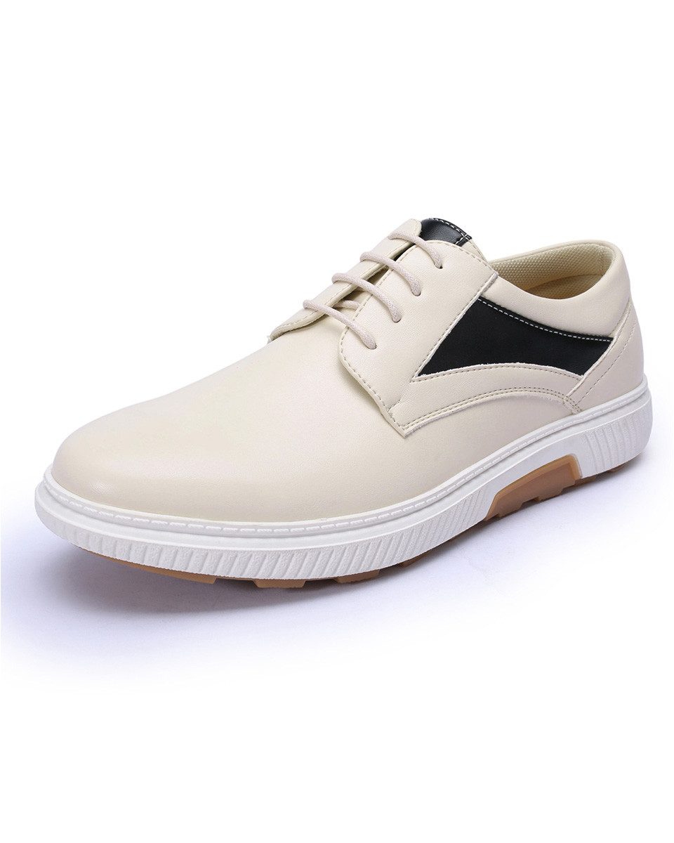 Allthemen Schnürschuh Herren Schnür-Halbschuhe im Kontrastlook Casual Freizeitsneaker