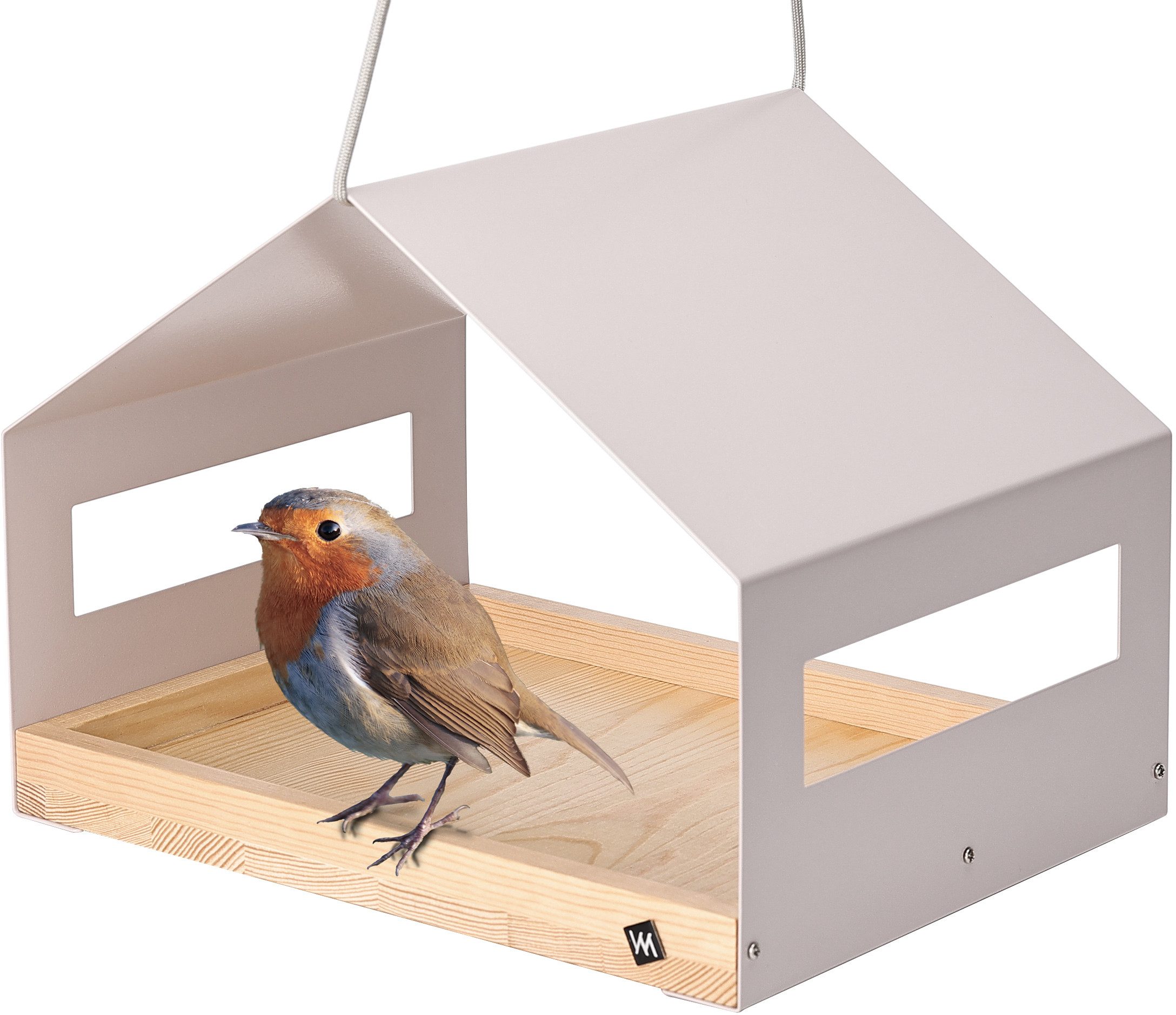 Vogelhaus wetterfest zum Aufhängen, Metall Vogelfutterhaus groß Vogelhäuschen