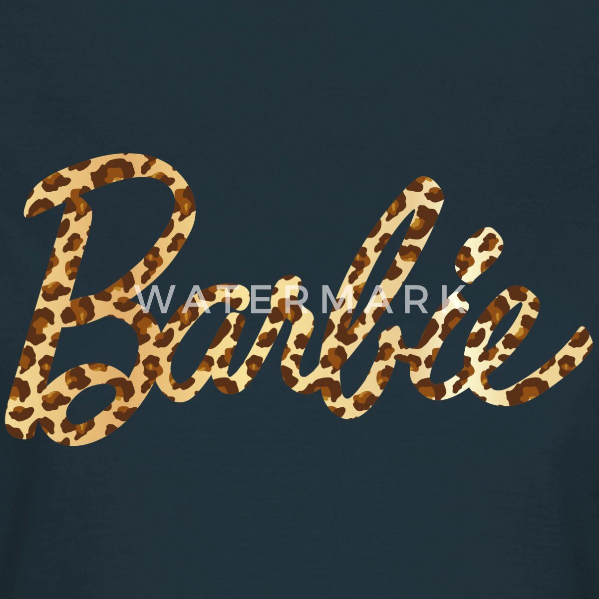 Spreadshirt T-Shirt Barbie Leo-Print Logo Frauen günstig online kaufen