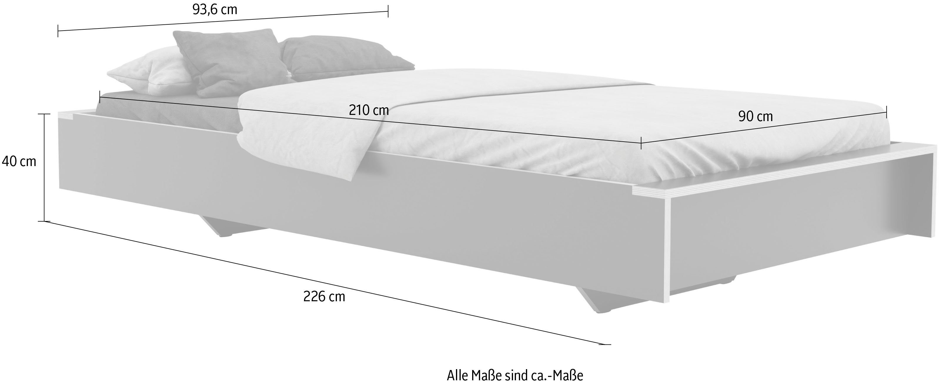 anthrazit anthrazit Komfort birke SMALL birke Müller Liegefläche birke 210 cm cm, birke LIVING Höhe Einzelbett | Überlänge anthrazit anthrazit ohne HIGH, | FLAI Kopfteil | 40