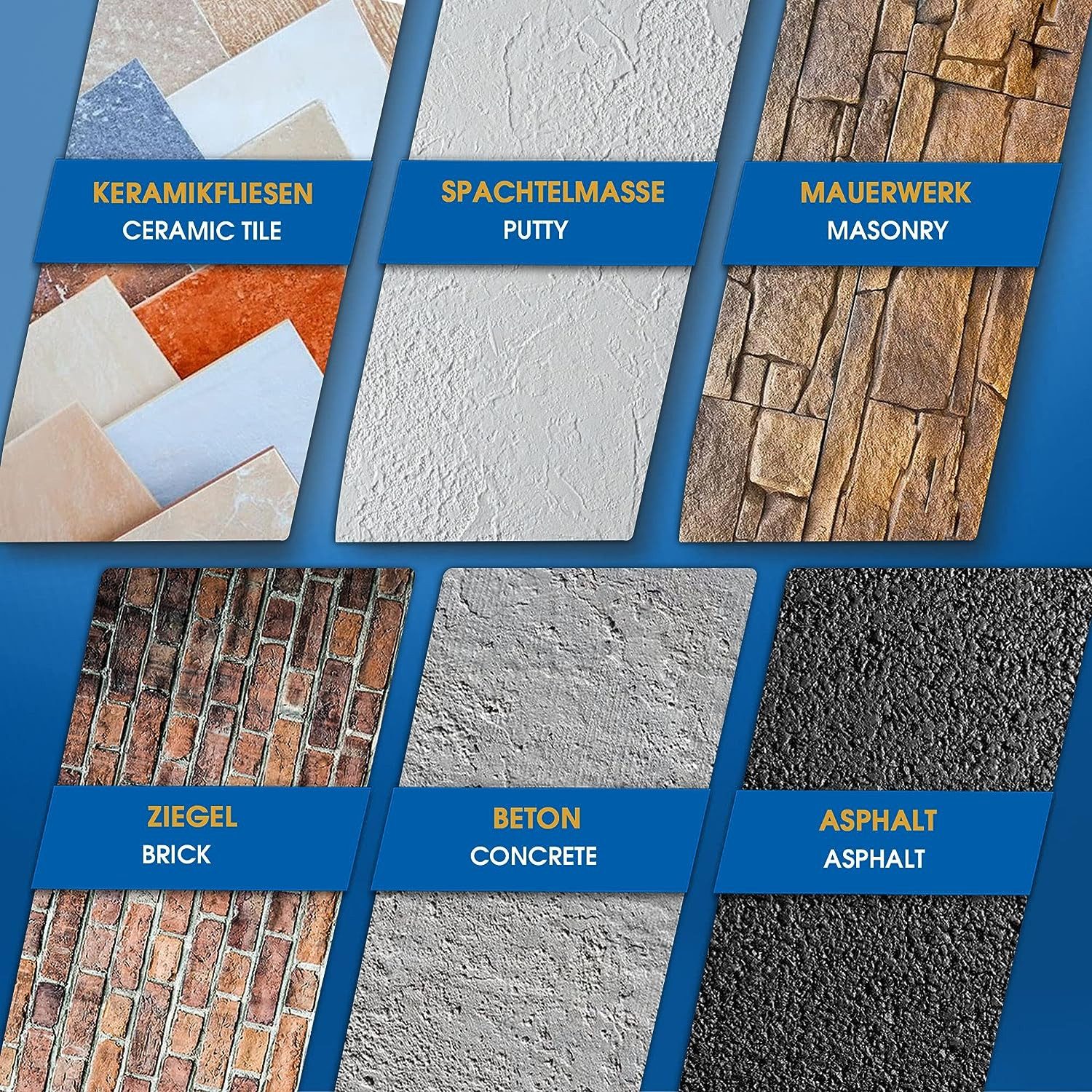 S&R Meißel-Set SDS-plus 3-teilig, universell einsetzbar, gehärtet, 258 in mm, (Set, 3-teilig: Flachmeißel, Spitzmeißel, Fliesenmeißel) sehr lange Lebensdauer durch hochwertiger Vergütungsstahl