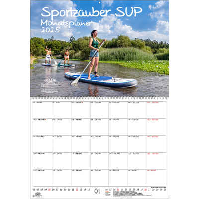 Seelenzauber Wandkalender Sportzauber SUP Wand- Planer Kalender 2025 DIN A2 Freizeit Sport