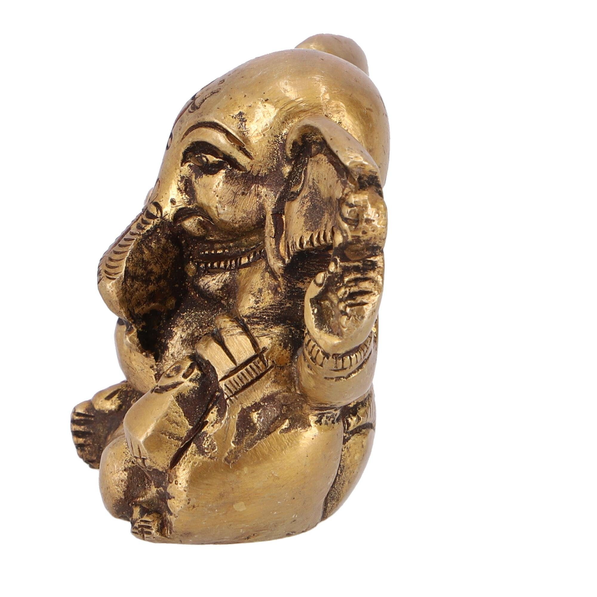 Statue, 5,5.. Dekofigur Messingfigur Ganesha Guru-Shop Ganesha Baby