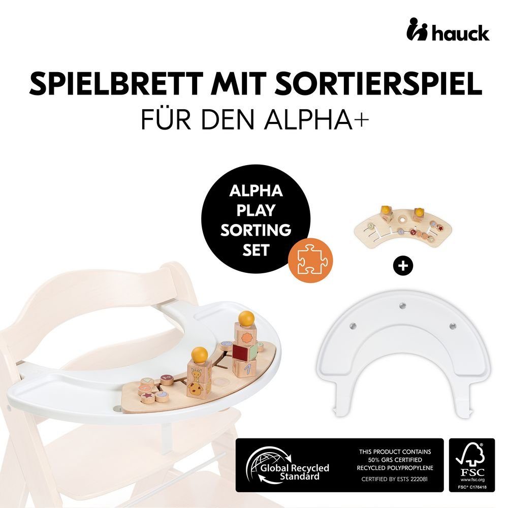Hauck Hochstuhltablett Play Tray Set Sorting günstig online kaufen