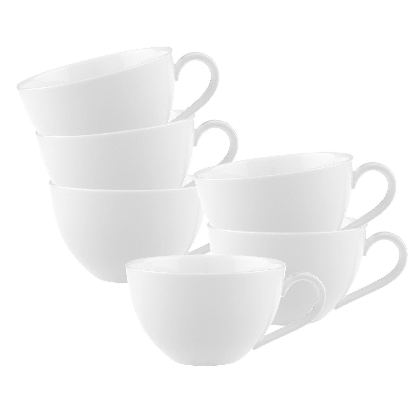 Villeroy & Boch Tasse Anmut Kaffeetassen 280 ml 6er Set, 6-tlg., Porzellan