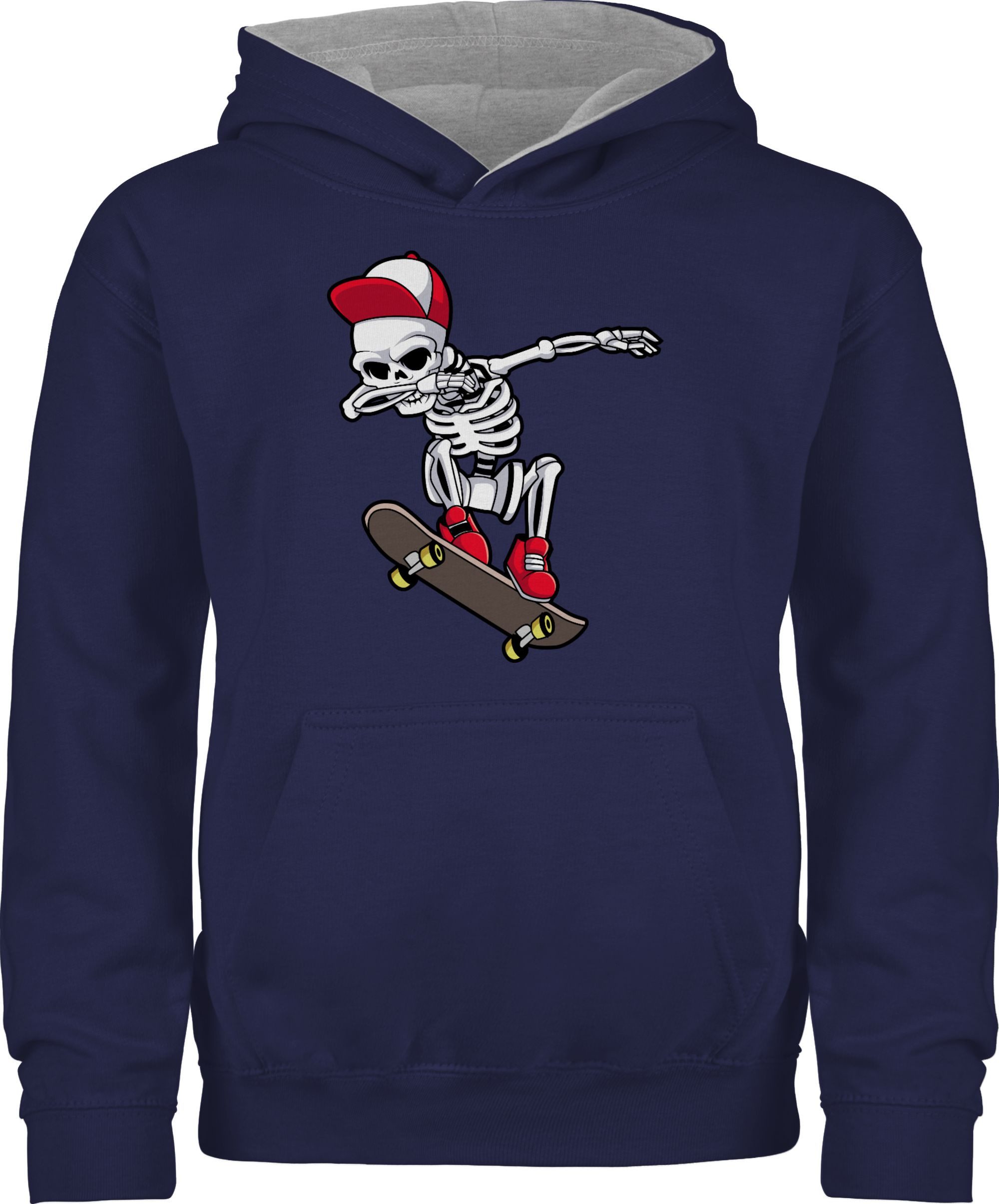 Hoodie Dabbing Skelett Skateboard, Dab Skelett Skater Cool