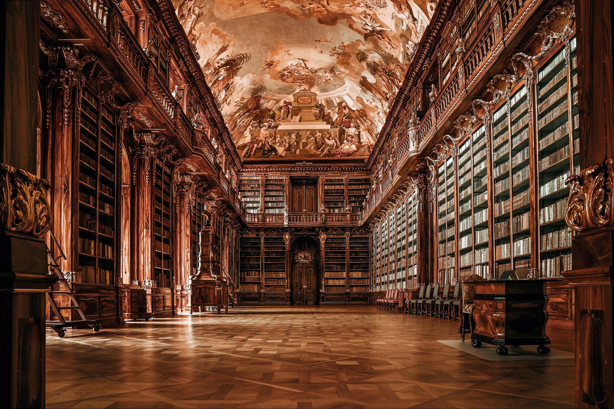 Papermoon Fototapete ARCHITEKTUR-ALTE BIBLIOTHEK