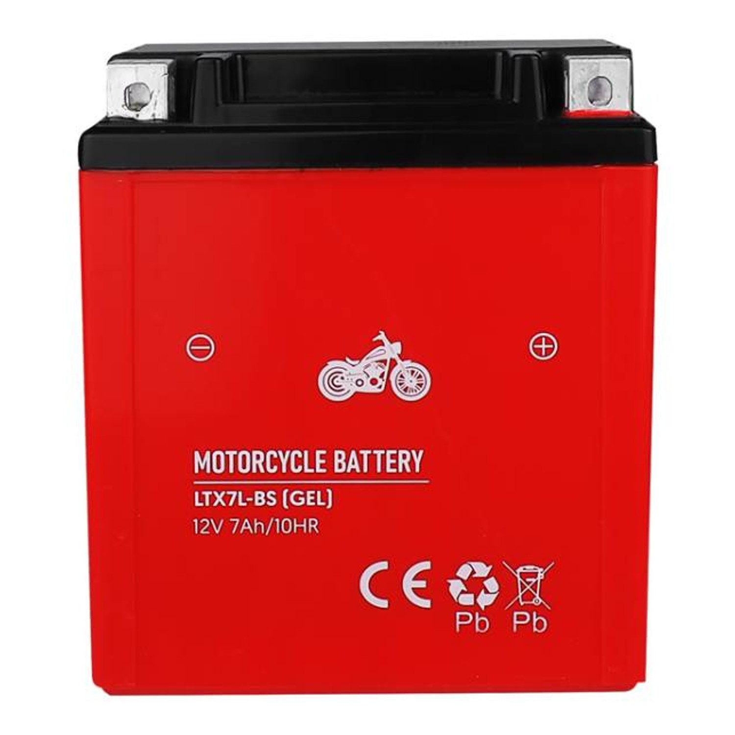 Lamex LTX7L-BS Gel-Motorradbatterie 12V 7Ah Akku (12 V), Gel-Batterie, Motorrad
