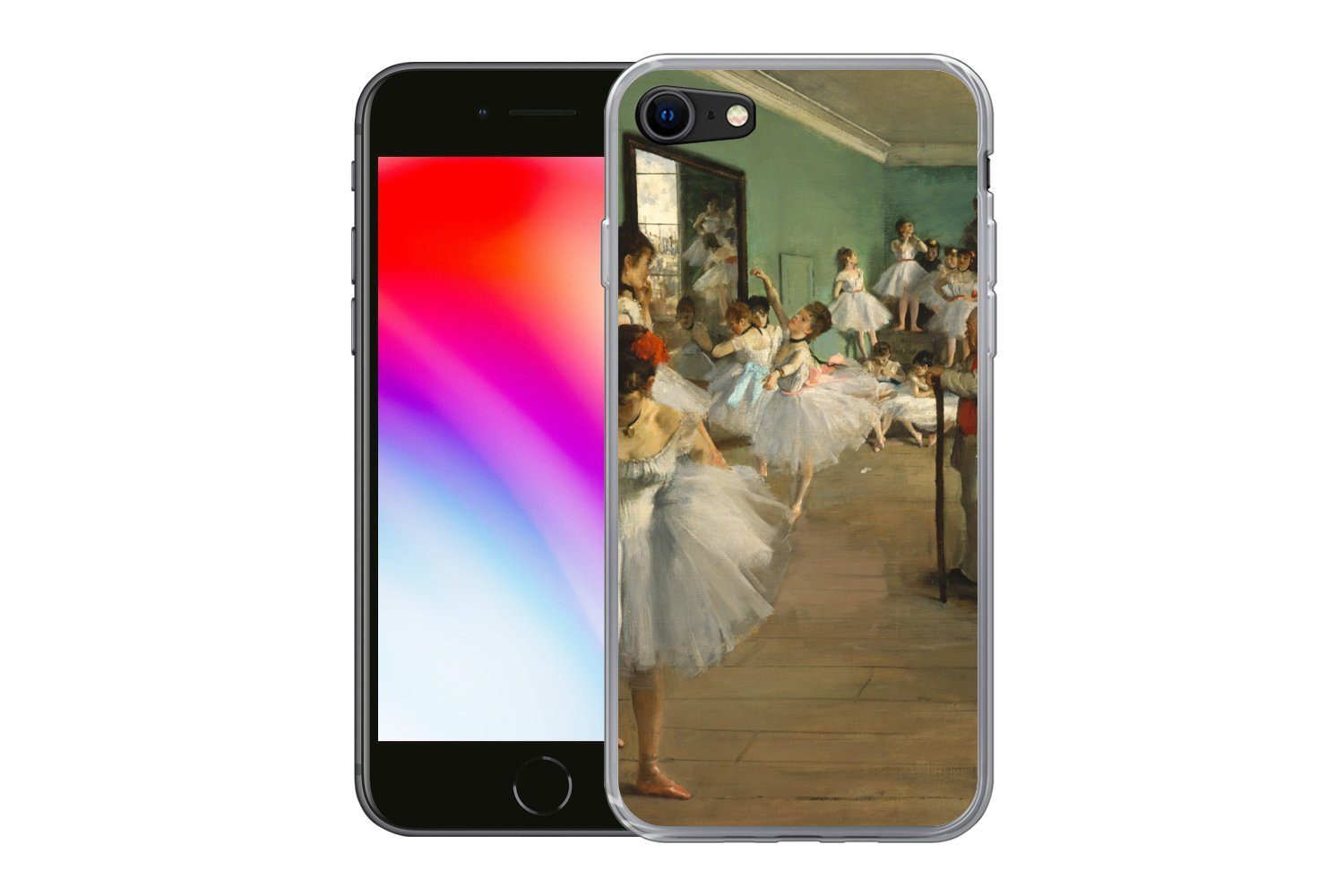 MuchoWow Handyhülle Die Ballettklasse - Gemälde von Edgar Degas, Handyhülle  Apple iPhone SE (2020), Smartphone-Bumper, Print, Handy